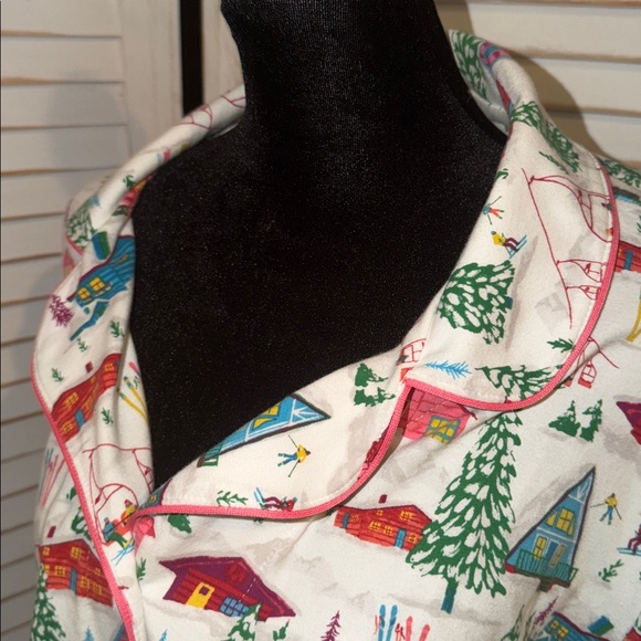 Bed Head PJs- Womens 1x Colorful Christmas 2 Piece Cotton Long sleeve pajama set - Picture 9 of 16